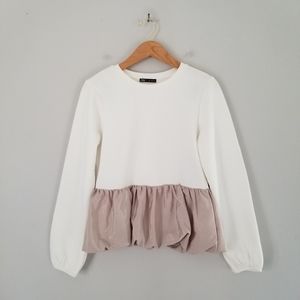 Zara Puff Hem Top